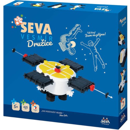 SEVA Vesmír Družice plastová STAVEBNICE 425 dílků