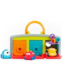 Garáž Little Hero plastová barevná set se 3 autíčky s očima a doplňky přenosná
