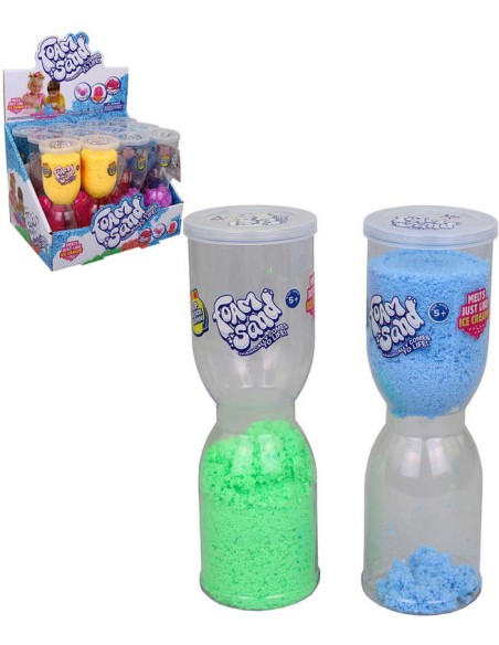 Písek tekutý barevný 18cm přesýpací hodiny 6 barev v tubě