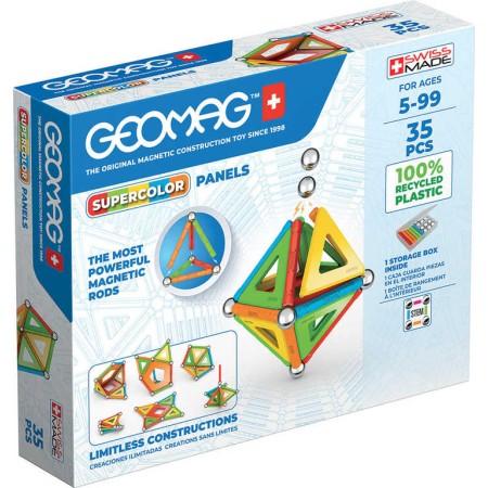 GEOMAG Supercolor Panels 35 dílků Eko magnetická STAVEBNICE