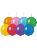 GEMAR Balónek nafukovací punch ball pastelový s gumičkou 33cm 8 barev GPB2