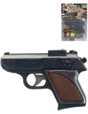 Pistole na kuličky černá 12cm policejní kuličkovka set s náboji plast