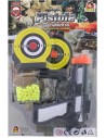 Pistole dětská kuličkovka 15cm set se 2 terči a náboji plast na kartě