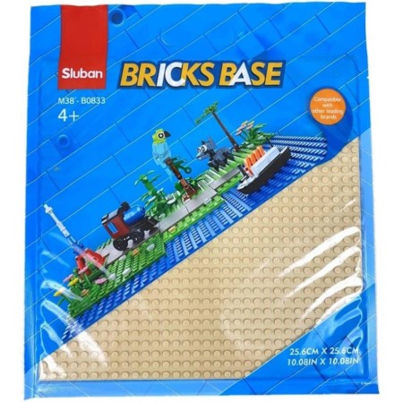 SLUBAN Základní deska písková 25x25cm podložka na stavění pro stavebnice