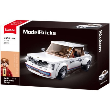 SLUBAN Model Bricks Auto klasický vůz 2002 277 dílků + 1 figurka STAVEBNICE