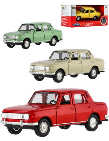 WELLY Auto model Wartburg 353 12cm volný chod kov 4 barvy v krabici