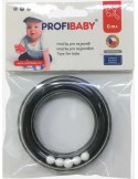 PROFIBABY Baby kroužek chrastítko s kuličkami černobílé pro miminko