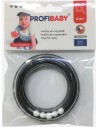 PROFIBABY Baby kroužek chrastítko s kuličkami černobílé pro miminko