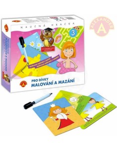 ALEXANDER Hra Malování a mazání pro dívky naučný kreativní set v krabici