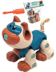 Kočka kloubové montážní zvířátko šroubovací set s nástrojem v sáčku plast