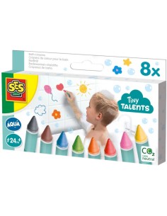 SES CREATIVE Voskovky baby 8 barev do vany set 8ks do vody