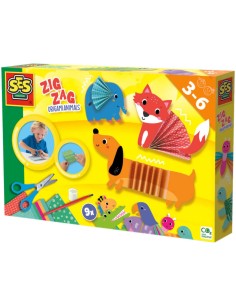 SES CREATIVE Zvířátka origami Cik-Cak kreativní set skládačka v krabici