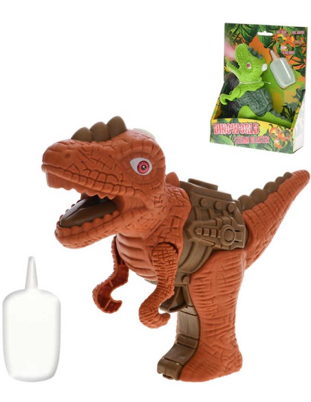 Dinosaurus s efekty 17cm vypouští páru na baterie Světlo Zvuk 2 barvy plast