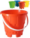 Kyblík barevný na písek formička 2v1 hrad 17cm 4 barvy plast
