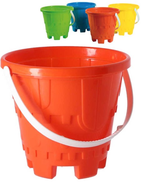 Kyblík barevný na písek formička 2v1 hrad 17cm 4 barvy plast