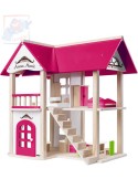 WOODY DŘEVO Vila Anna-Marie herní set dům s nábytkem a 2 panenkami