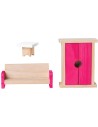 WOODY DŘEVO Vila Anna-Marie herní set dům s nábytkem a 2 panenkami