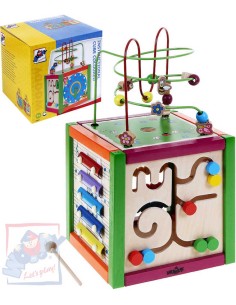 WOODY DŘEVO Didaktická kostka barevná