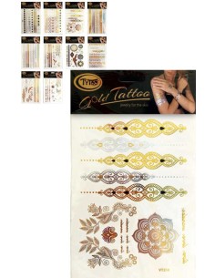 TyToo Tetování zlaté náramky dětské tetovačky různé druhy