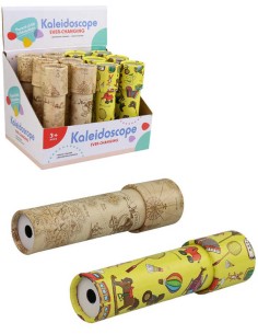 Krasohled dětský kaleidoskop 19cm kukátko 2 druhy karton/plast