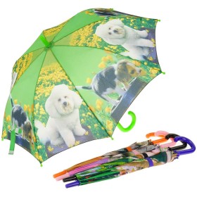 Deštník dětský automatický 69x100cm foto potisk domácí mazlíčci 5 druhů