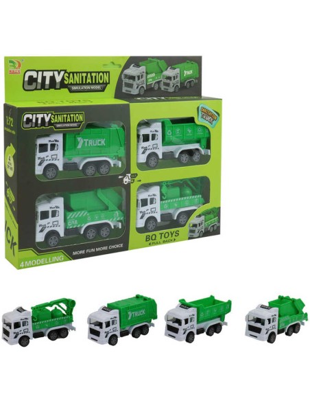 Auto technické služby 13cm zpětný chod svoz komunálního odpadu 4 druhy plast