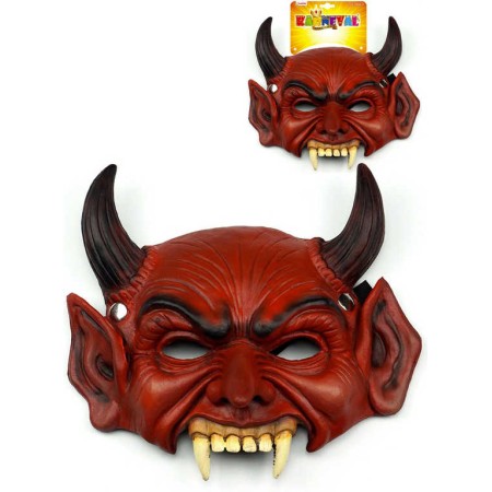 KARNEVAL Maska gumová čert na gumičku KARNEVALOVÝ DOPLNĚK