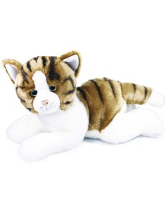PLYŠ Kočička ležící žíhaná 50cm *PLYŠOVÉ HRAČKY*