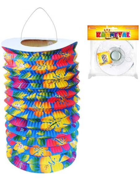 KARNEVAL Lampion Hawai oválný papírový 15cm na svíčku skládaný