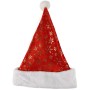 KARNEVAL Čepice vánoční červená 40cm zlaté vločky Santa Claus