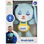 PLYŠ Baby zajíček Chrupík usínáček na baterie Světlo Zvuk pro miminko