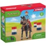 SCHLEICH Kovbojský závod kolem barelů set figurka s koněm a doplňky plast