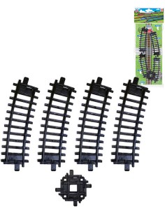 Koleje oblouk 4ks + křížení doplněk k vláčkodráze na kartě