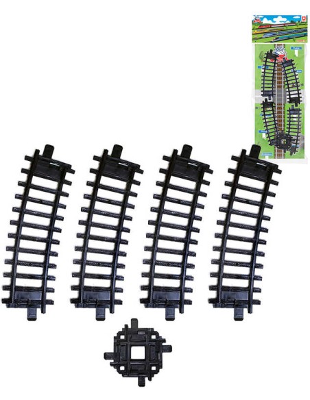 Koleje oblouk 4ks + křížení doplněk k vláčkodráze na kartě