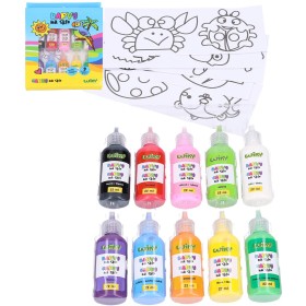 Barvy na sklo set 9x 22ml + černá kontura se šablonami