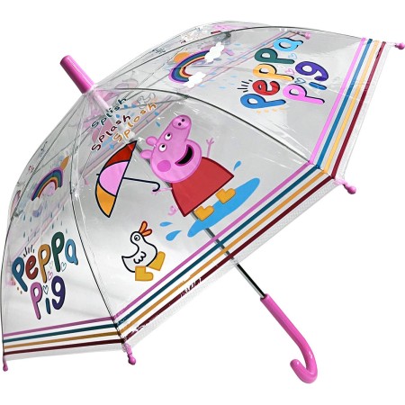 Deštník dětský prasátko Peppa Pig manuální otevírání 60x65cm transparentní
