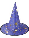 KARNEVAL Klobouk čarodějnický hvězdičky modrý *KARNEVALOVÝ DOPLNĚK*