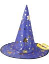 KARNEVAL Klobouk čarodějnický hvězdičky modrý *KARNEVALOVÝ DOPLNĚK*