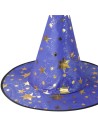 KARNEVAL Klobouk čarodějnický hvězdičky modrý *KARNEVALOVÝ DOPLNĚK*