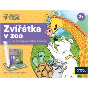 ALBI Kouzelné čtení elektronická tužka + kniha Zvířátka v ZOO na baterie Zvuk
