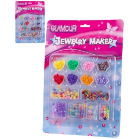 Korálky navlékací Glamour kreativní set výroba dětské bižuterie 2 druhy