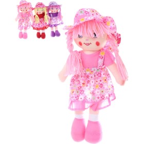 Panenka baby hadrová 35cm textilní holčička zpívá na baterie 3 barvy Zvuk