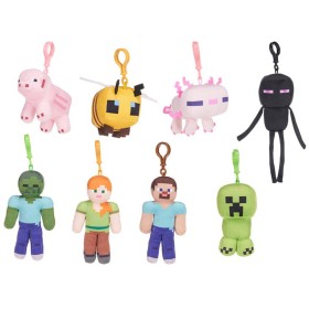 Přívěšek na klíče plyšový Minecraft baby dětská klíčenka 8 druhů