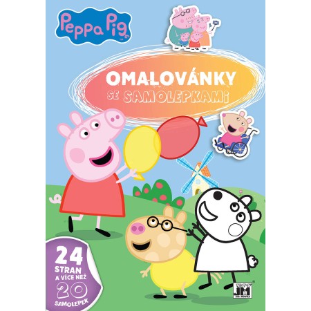 JIRI MODELS Omalovánky A4 se samolepkami prasátko Peppa Pig