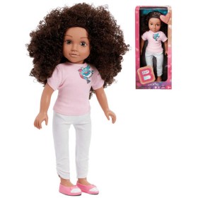 B-Friends panenka Mia 45cm tmavá pleť kudrnaté vlasy