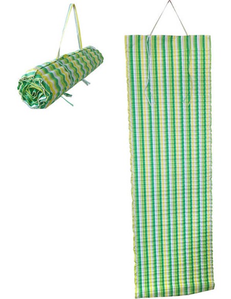 ACRA Lehátko plážové rolovací 170x55cm zelené pruhované