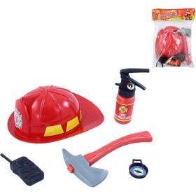 Hasičská dětská sada malý hasič s helmou a doplňky v sáčku plast
