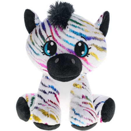 PLYŠ Zebra Star Sparkle 24cm duhová třpytivá *PLYŠOVÉ HRAČKY*