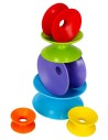 BAM BAM Baby Věž vzdělávací navlékací pyramida 35cm pro miminko plast