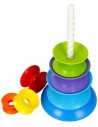BAM BAM Baby Věž vzdělávací navlékací pyramida 35cm pro miminko plast